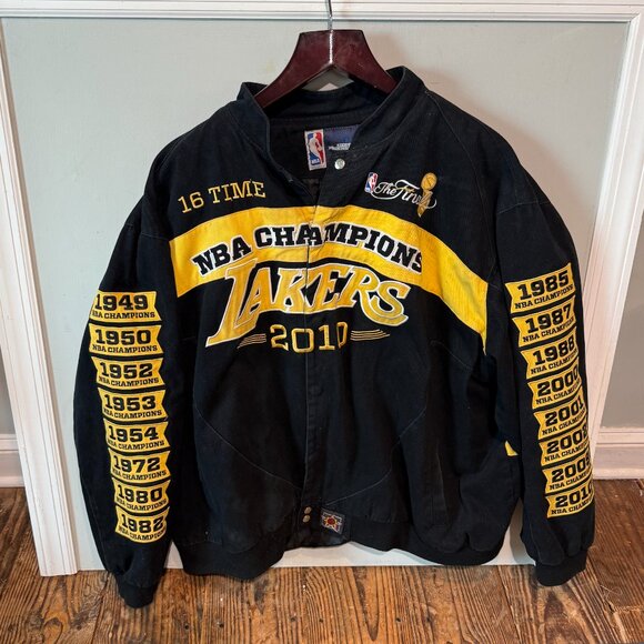 Jeff Hamilton Los Angeles Lakers 2010 NBA Championship Jacket Authentic RARETh